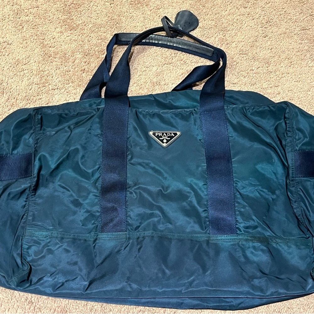 Prada Dark Blue Duffel Bag
